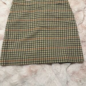 J. Crew Plaid Mini Skirt - Black, Brown, Cream